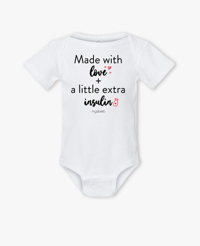 Baby Bodysuit: Made with Love and a Little Extra Insulin