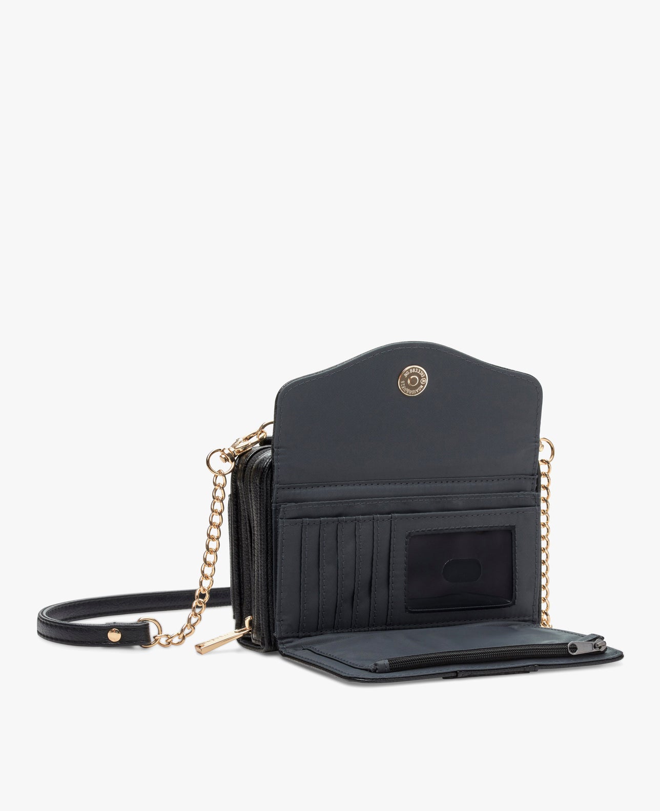 color:black with gold hardware